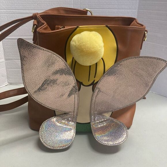 DANIELLE NICOLE Disney Parks Tinkerbell Convertible Backpack Handbag Brown - Picture 12 of 12